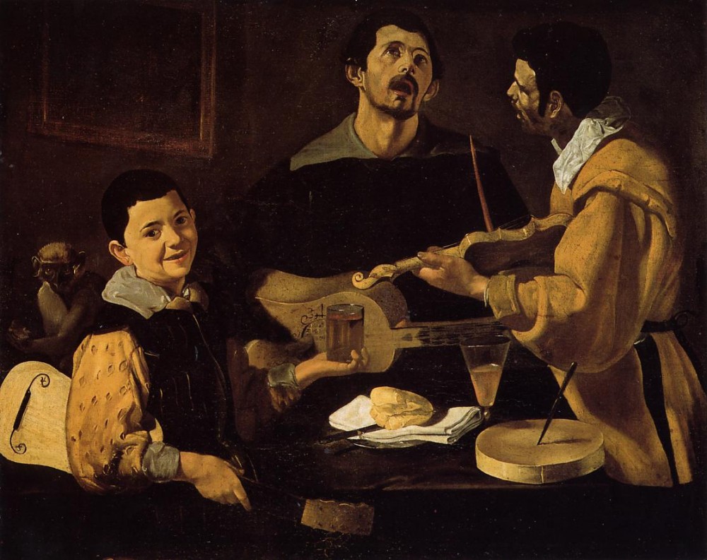 Diego Three Musicians aka Musical Trio by Diego Rodríguez de Silva y Velázquez