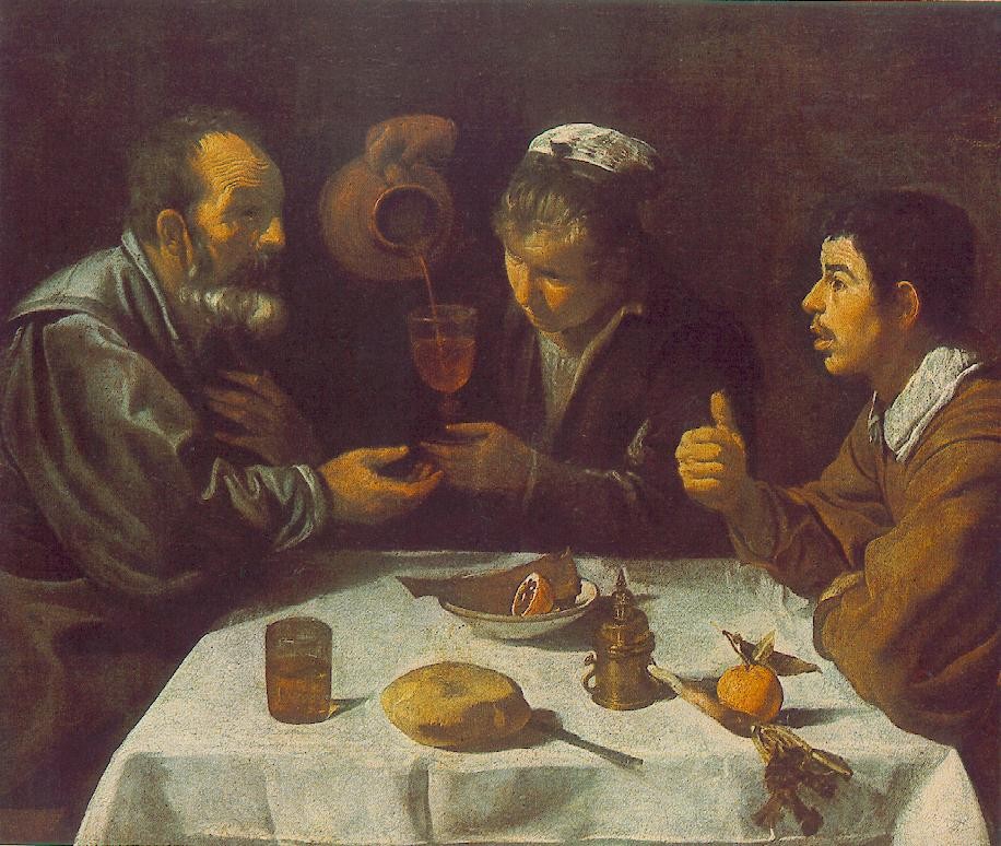 Peasants at the table by Diego Rodríguez de Silva y Velázquez