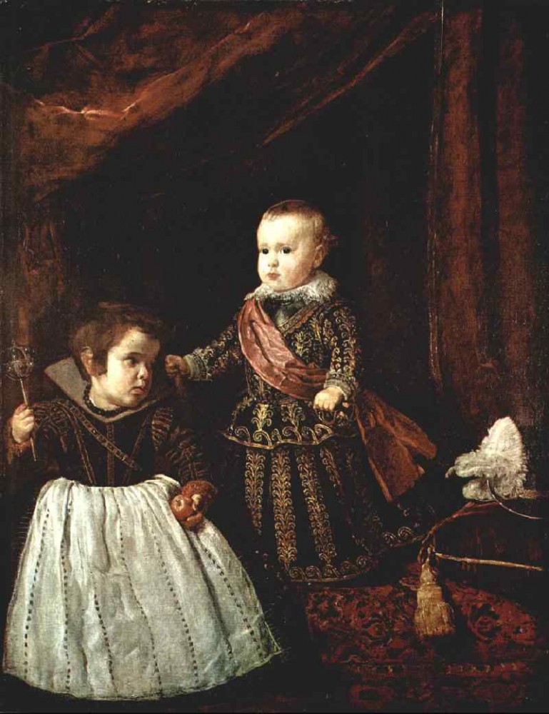 Prince Baltasar and dwarf by Diego Rodríguez de Silva y Velázquez
