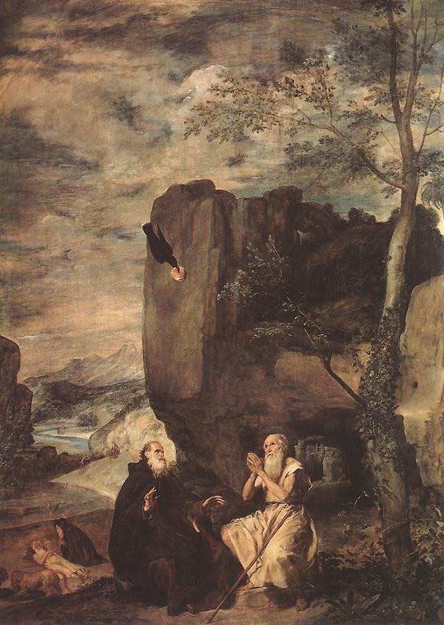 Sts Paul the Hermit and Anthony Abbot by Diego Rodríguez de Silva y Velázquez