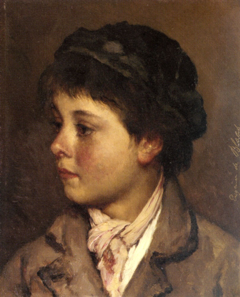 Head Of A Young Boy by Eugene de Blaas