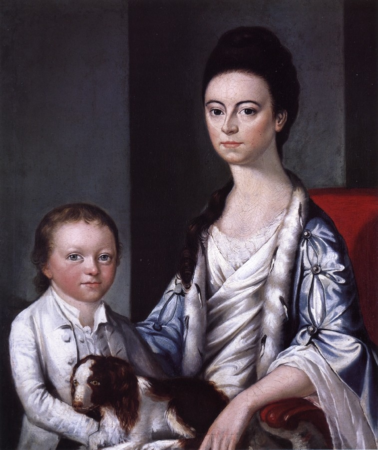 Christian Stelle Banister And Her Son John by Gilbert Charles Stuart