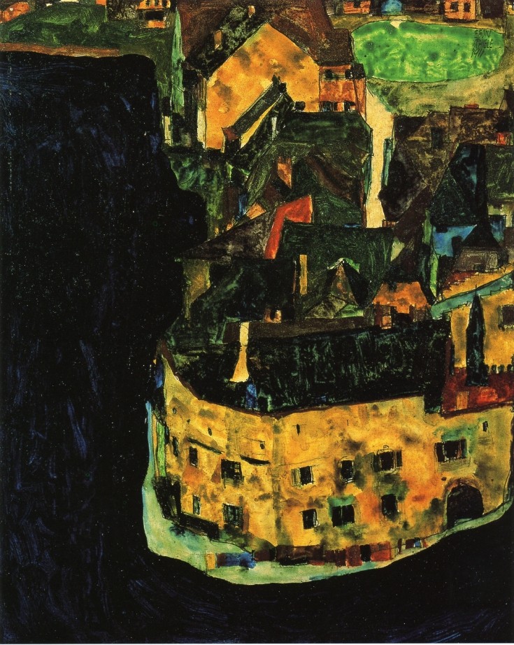 City On The Blue River by Egon Schiele