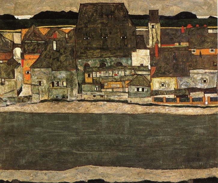 Houses By The River II by Egon Schiele