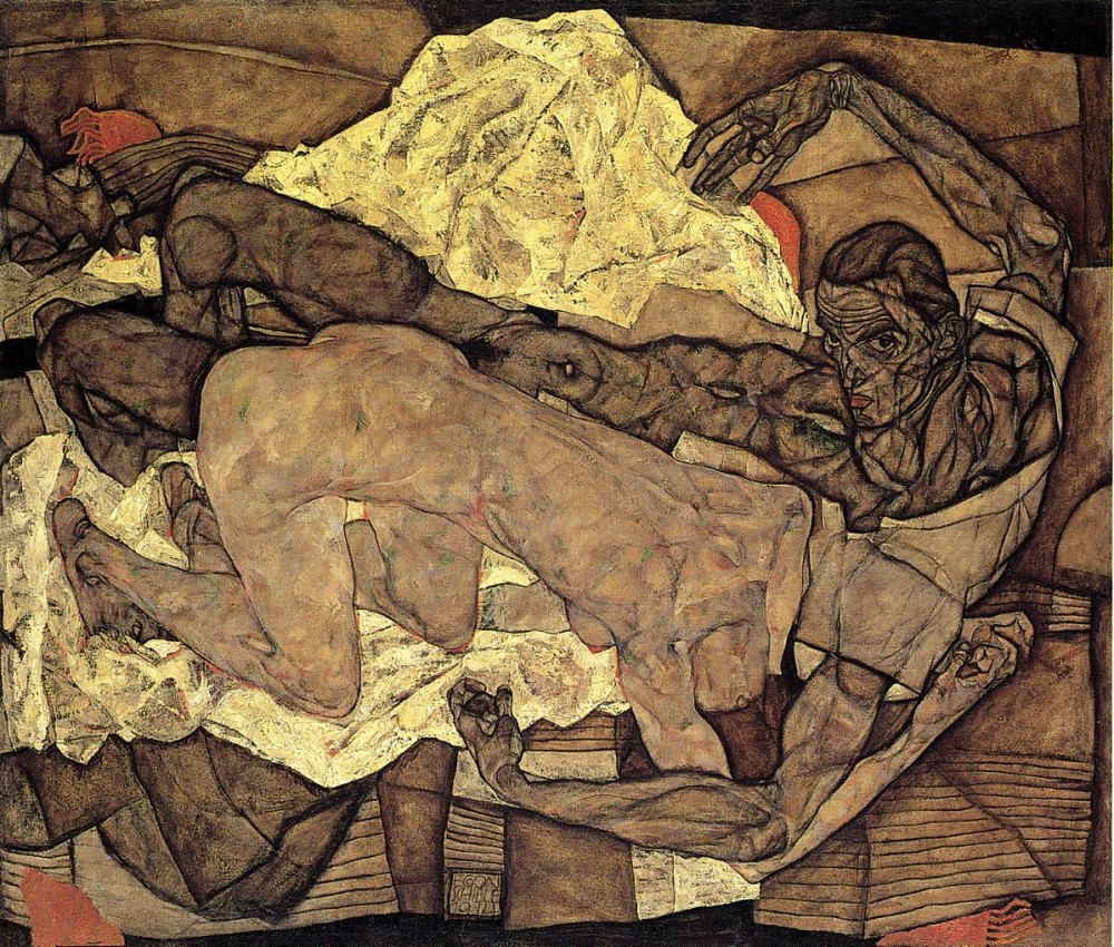 Lovers, Man And Woman by Egon Schiele