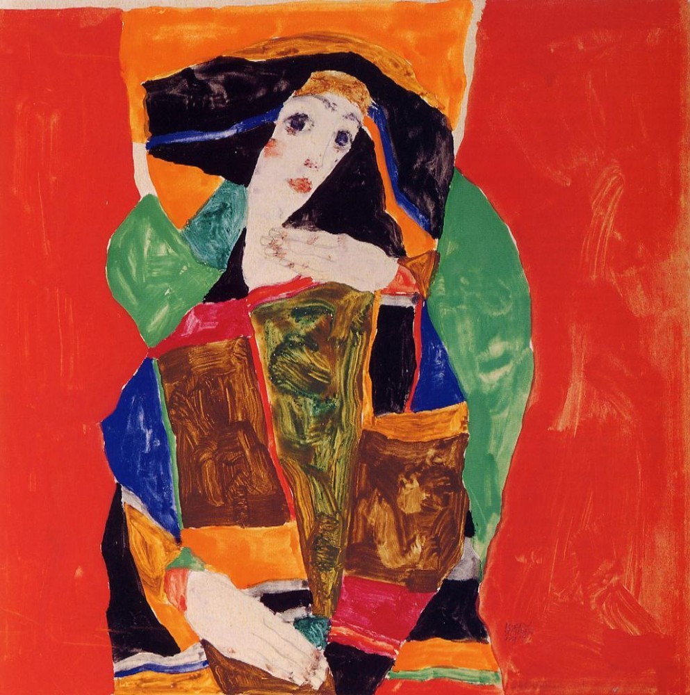 Portrait Of A Woman by Egon Schiele