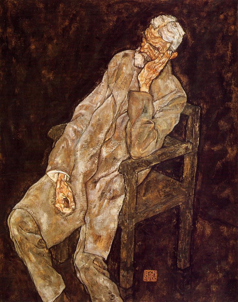 Portrait Of An Old Man by Egon Schiele