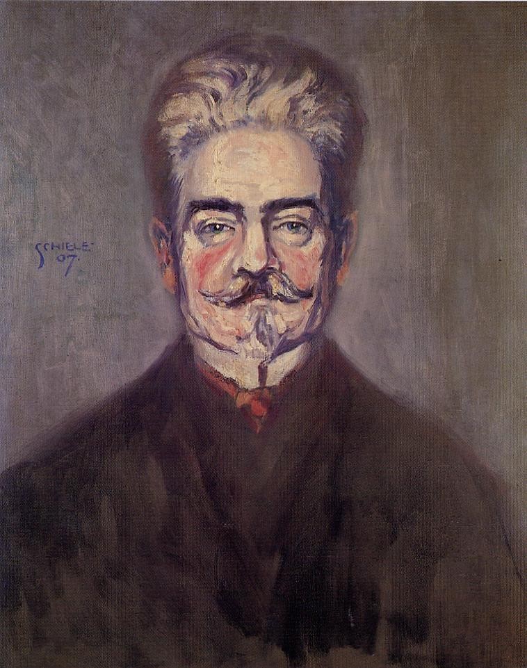 Portrait Of Leopold Czihaczek by Egon Schiele