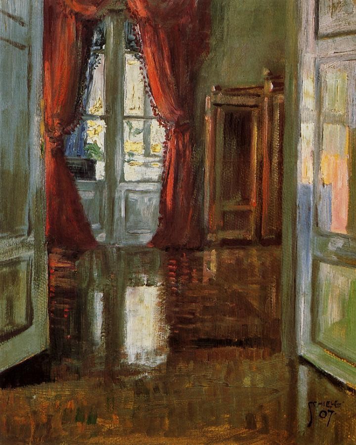 View into the Apartment of Leopold and Marie Czihaczek by Egon Schiele