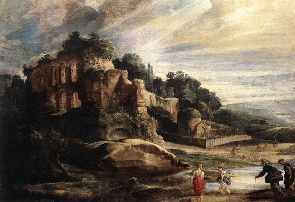 Landscape with the Ruins of Mount Palatine in Rome by Sir Peter Paul Rubens