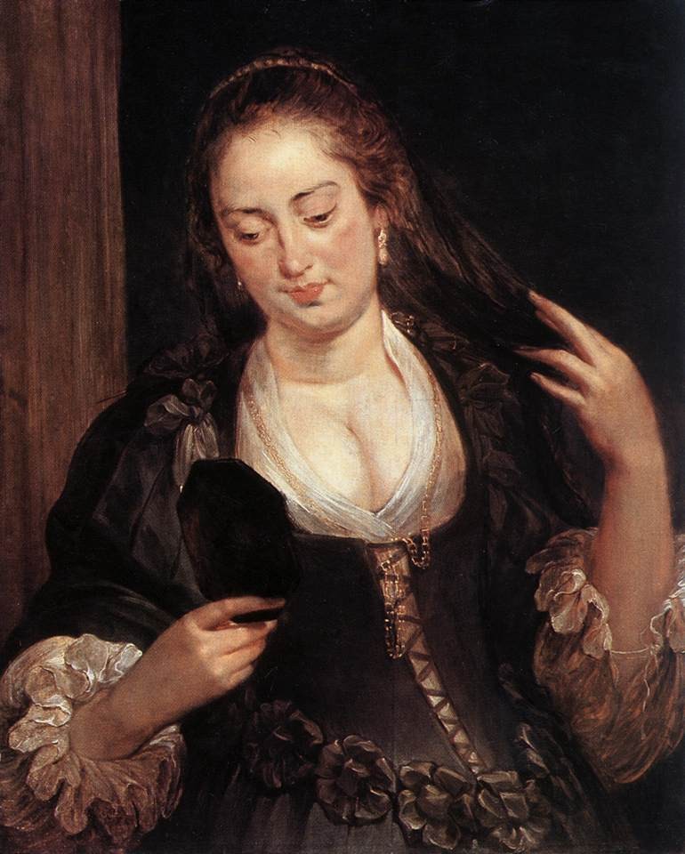 Woman with a Mirror by Sir Peter Paul Rubens