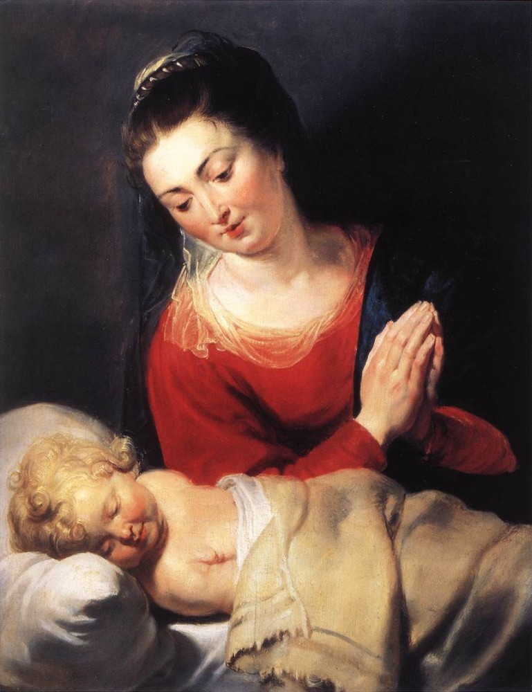 Virgin in Adoration before the Christ Child by Sir Peter Paul Rubens