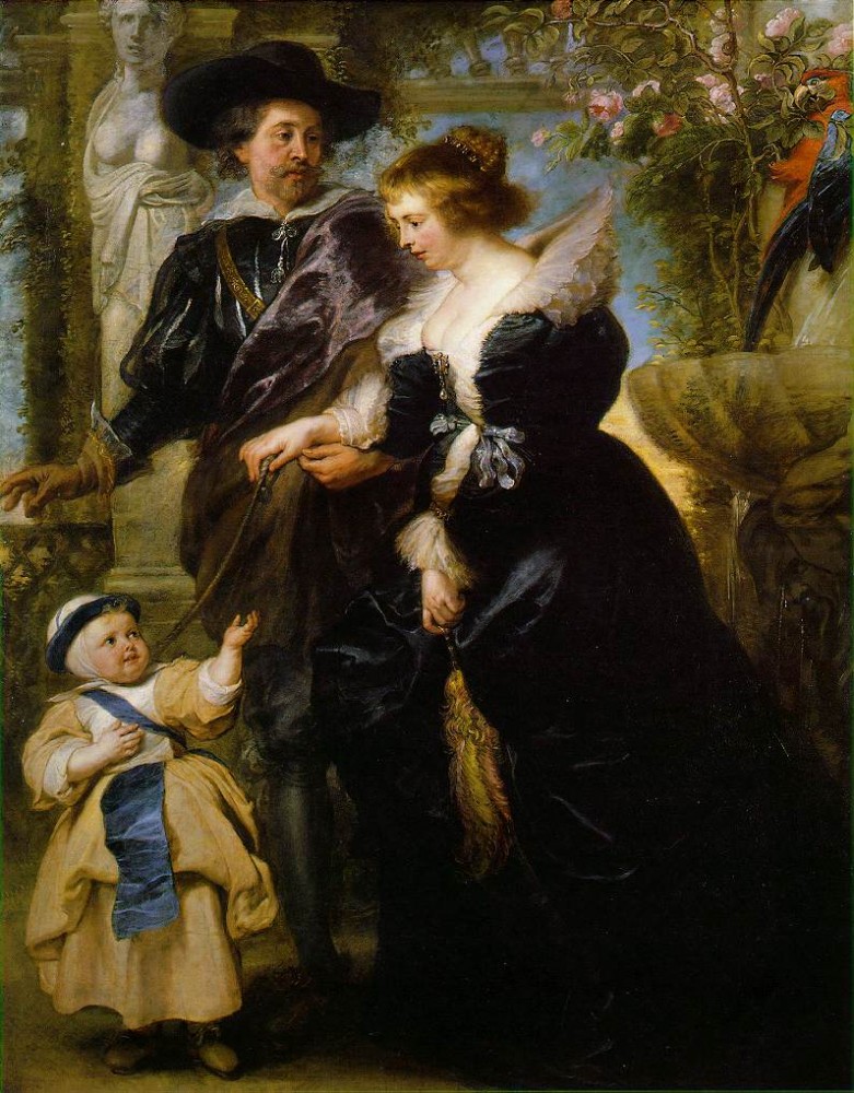 Rubens his wife Helena Fourment and their Son by Sir Peter Paul Rubens