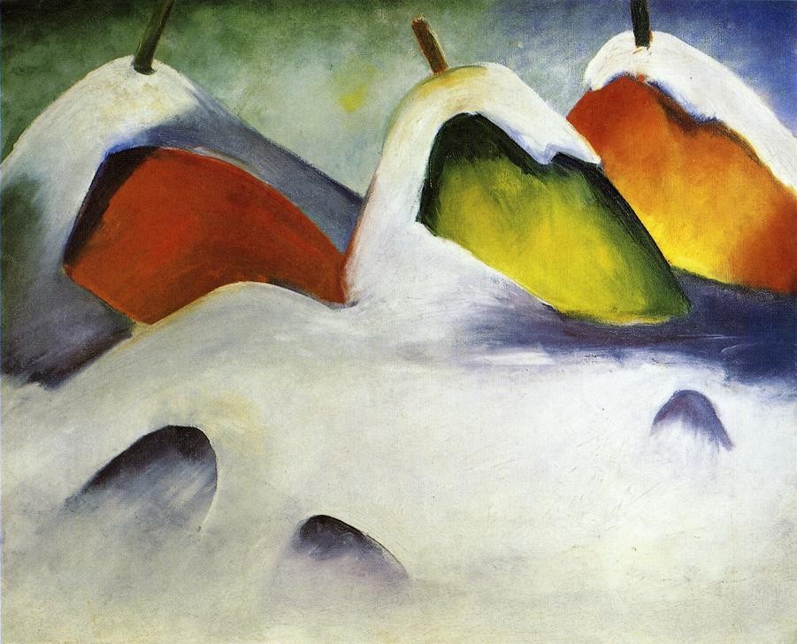 Haystacks In The Snow by Franz Marc