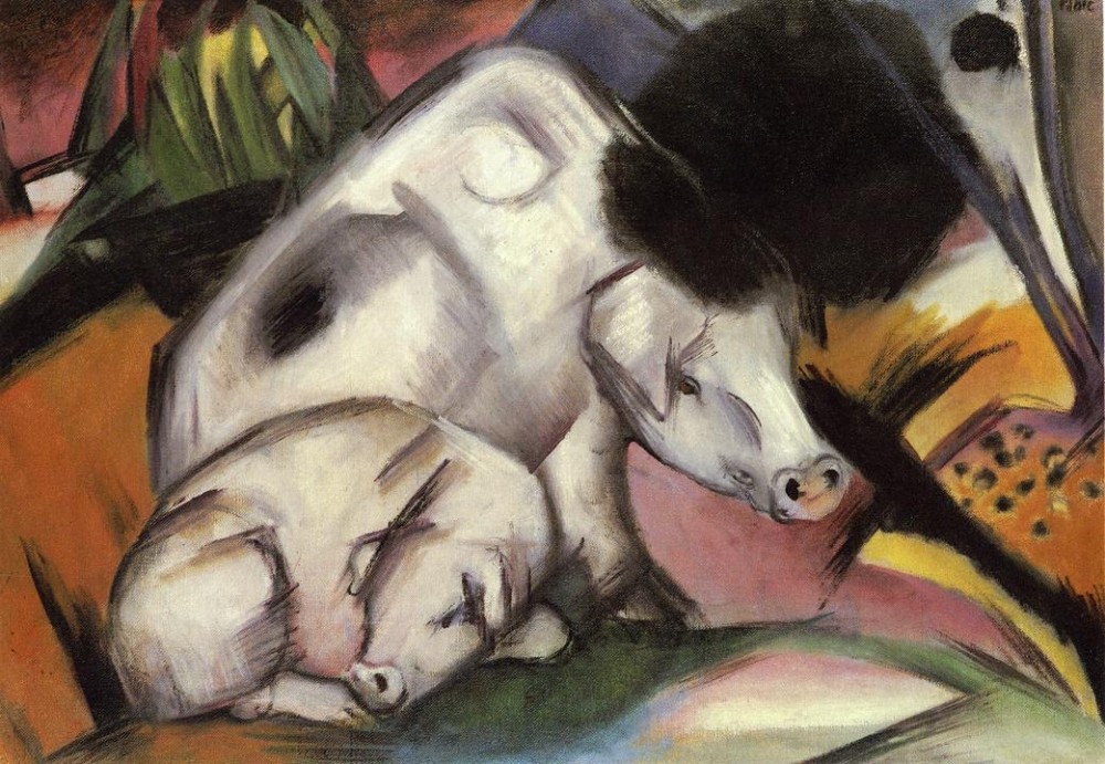 Pigs by Franz Marc