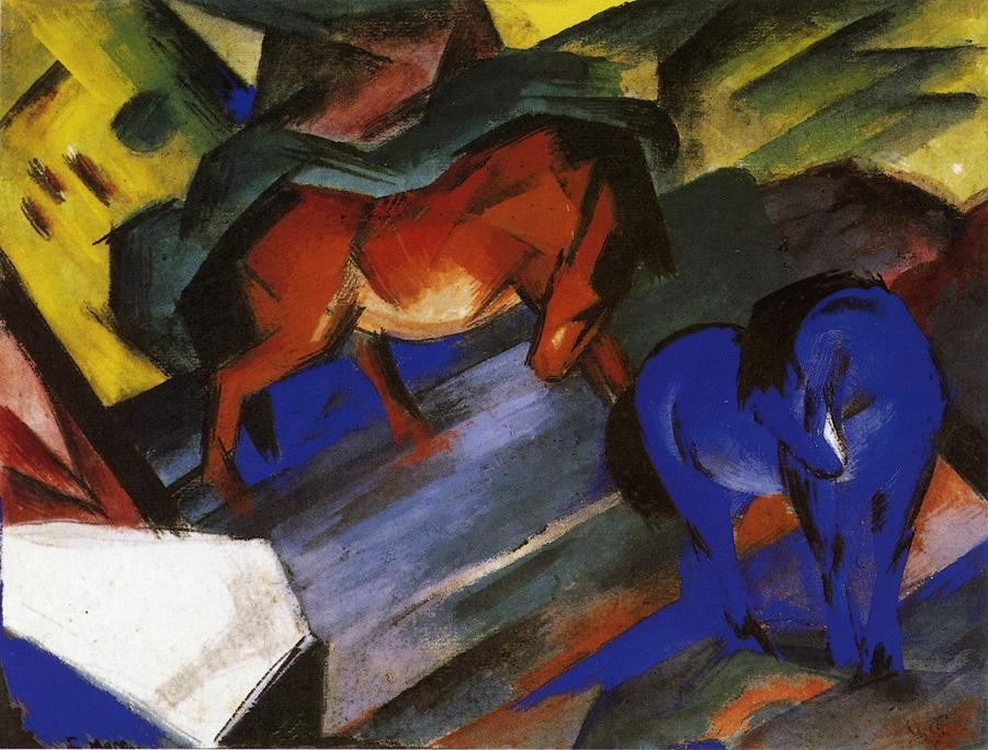 Red And Blue Horse by Franz Marc