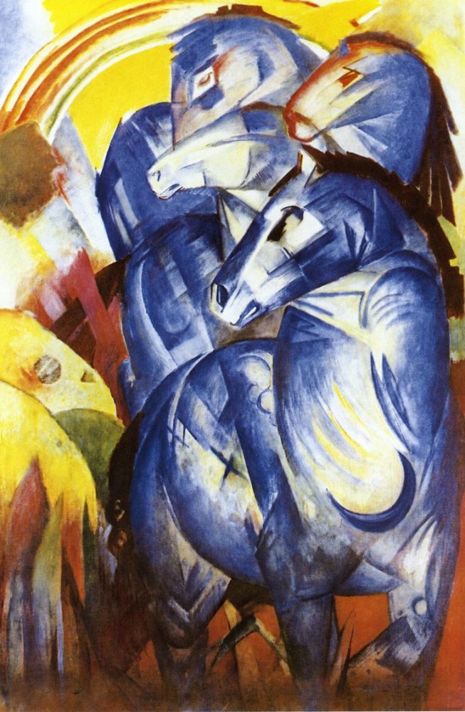 The Tower Of Blue Horses by Franz Marc