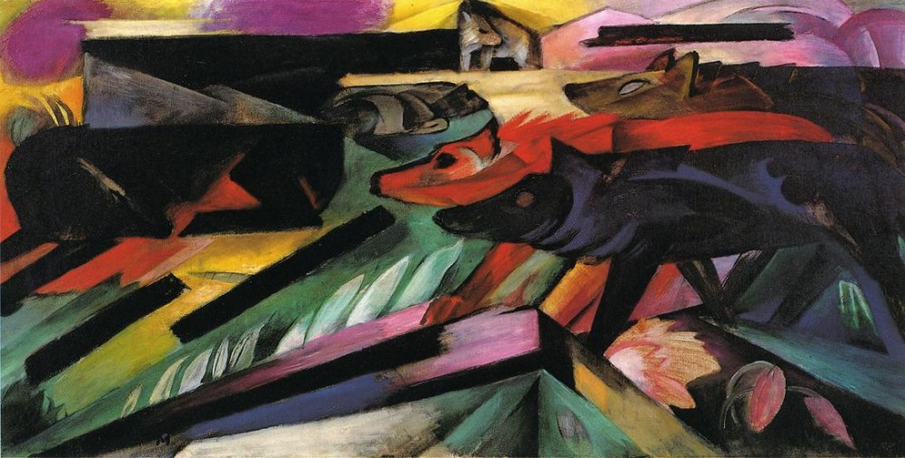 The Wolves by Franz Marc