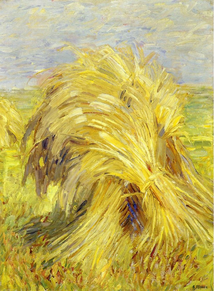 Sheaf Of Grain by Franz Marc