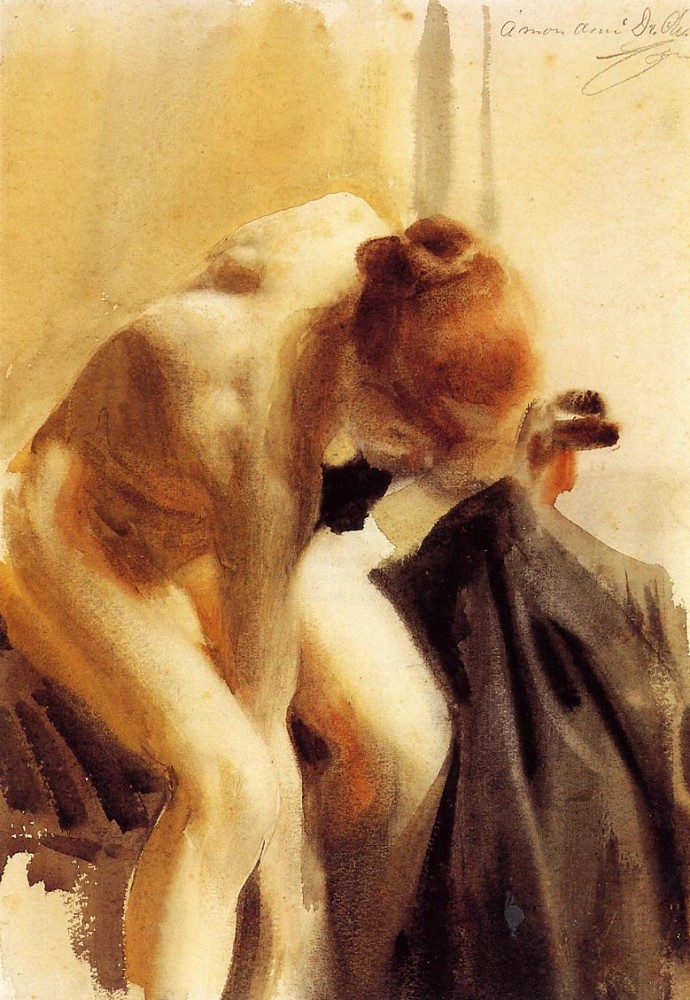 A female nude by Anders Leonard Zorn