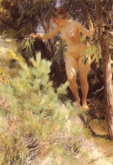 Nude Under A Fir by Anders Leonard Zorn
