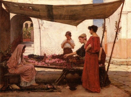 A Grecian Flower Market by John William Waterhouse
