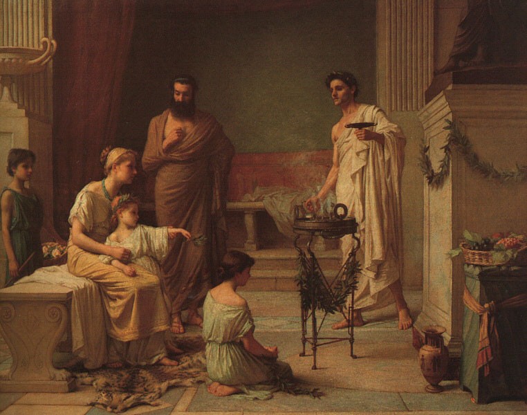 A Sick Child Brought into the Temple of Aesculapius by John William Waterhouse