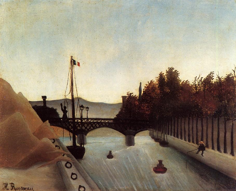 Footbridge At Passy by Henri Julien Félix Rousseau