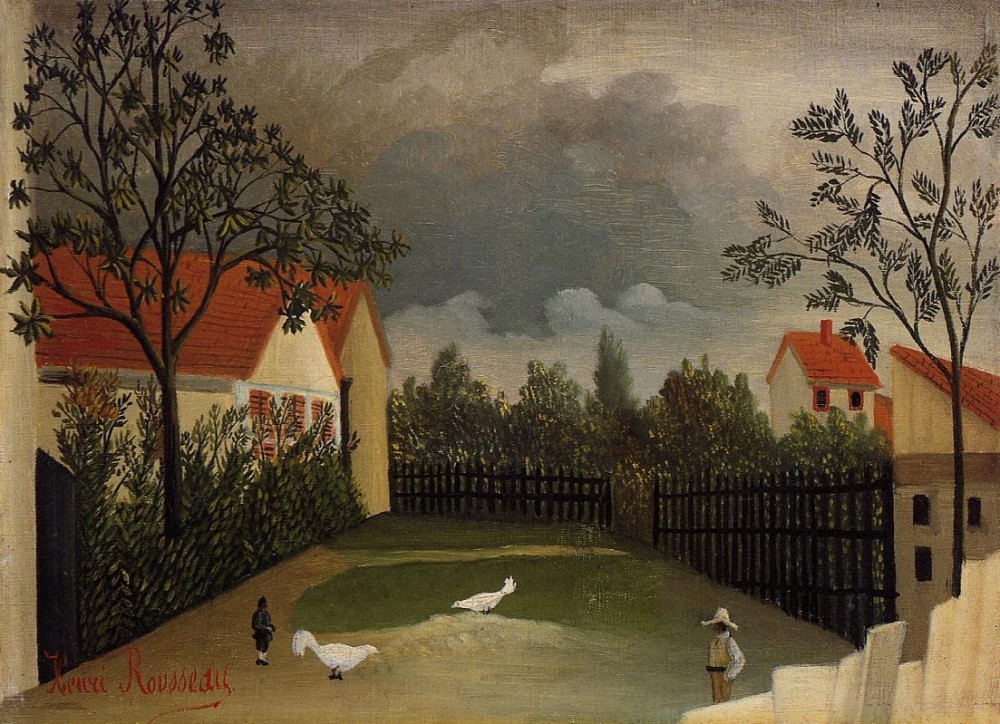 The Poultry Yard by Henri Julien Félix Rousseau