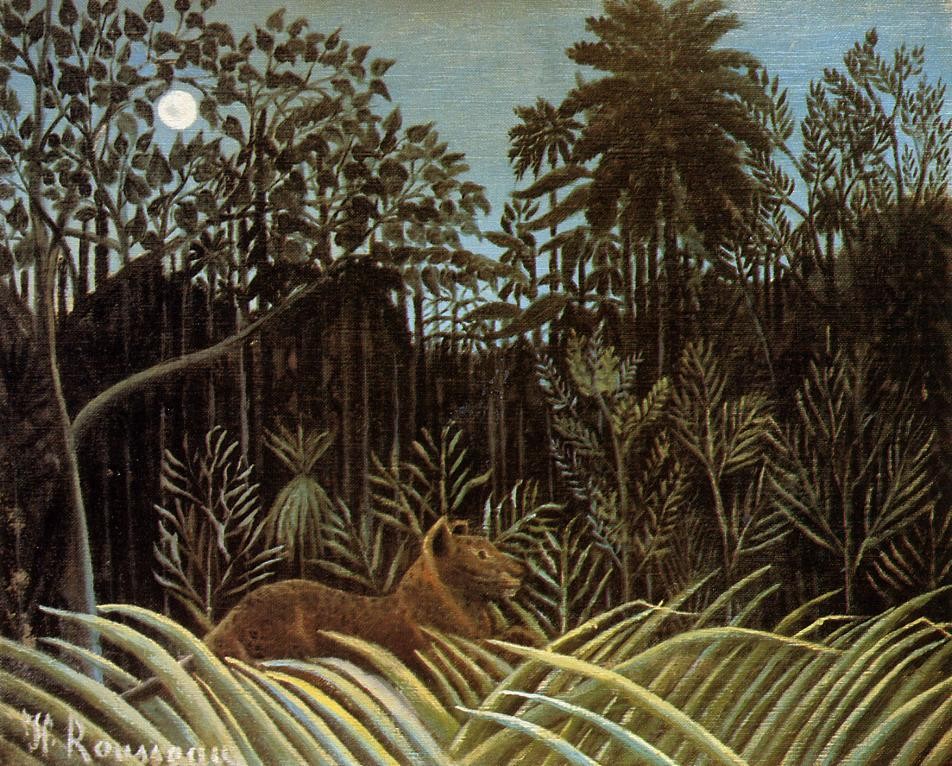 Jungle With Lion by Henri Julien Félix Rousseau