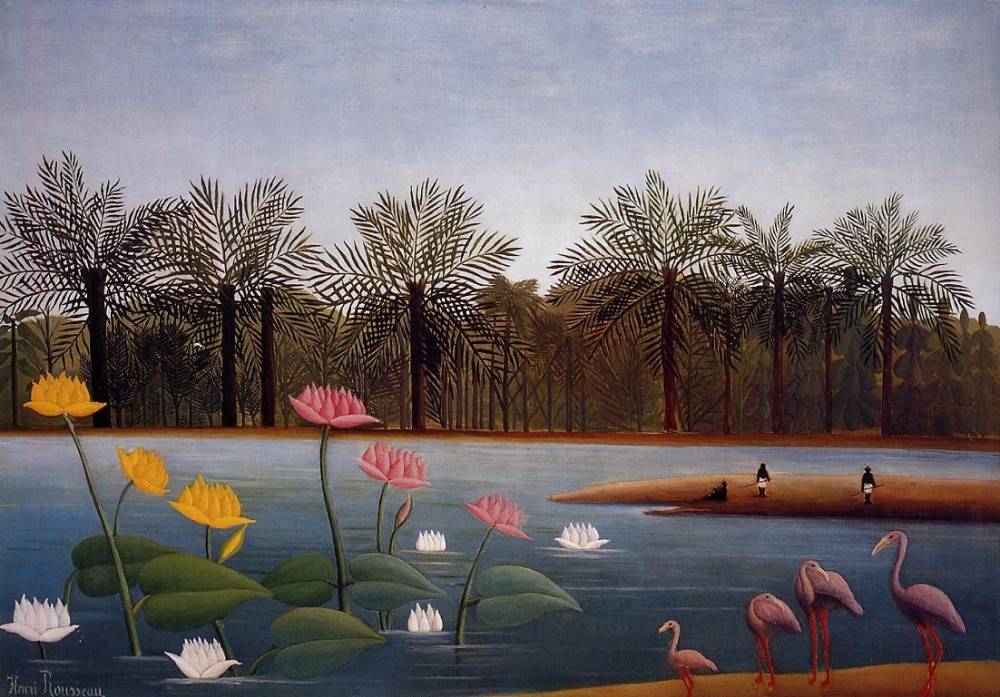 The Flamingos by Henri Julien Félix Rousseau