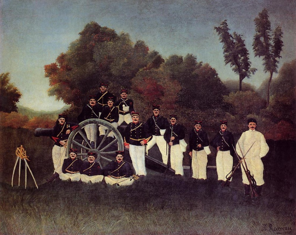 The Artillerymen by Henri Julien Félix Rousseau