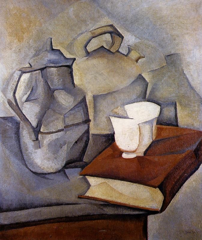 Still Life with Book by Juan Gris