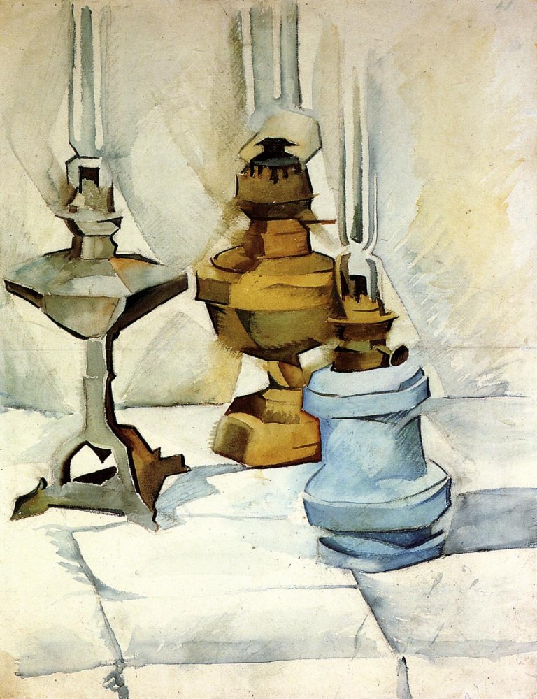 Three Lamps by Juan Gris