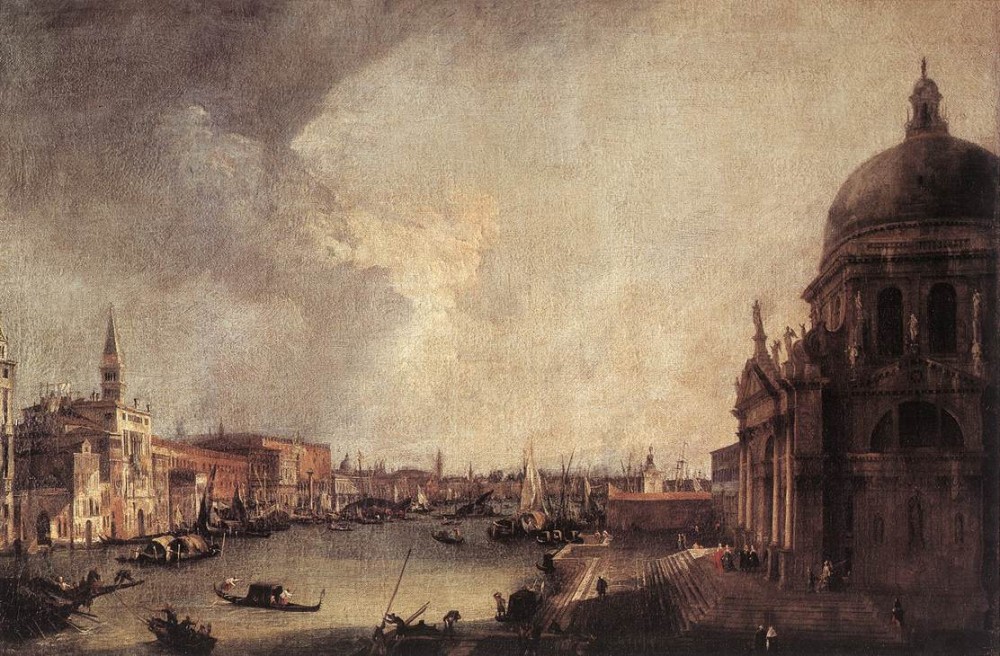 Entrance To The Grand Canal Looking East by Giovanni Antonio Canal