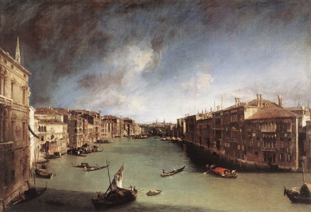 Grand Canal Looking East From The Campo San Vio by Giovanni Antonio Canal