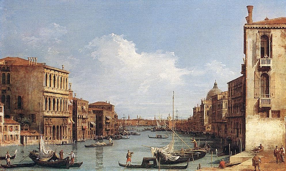 The Grand Canal from Campo Vio towards the Bacino by Giovanni Antonio Canal