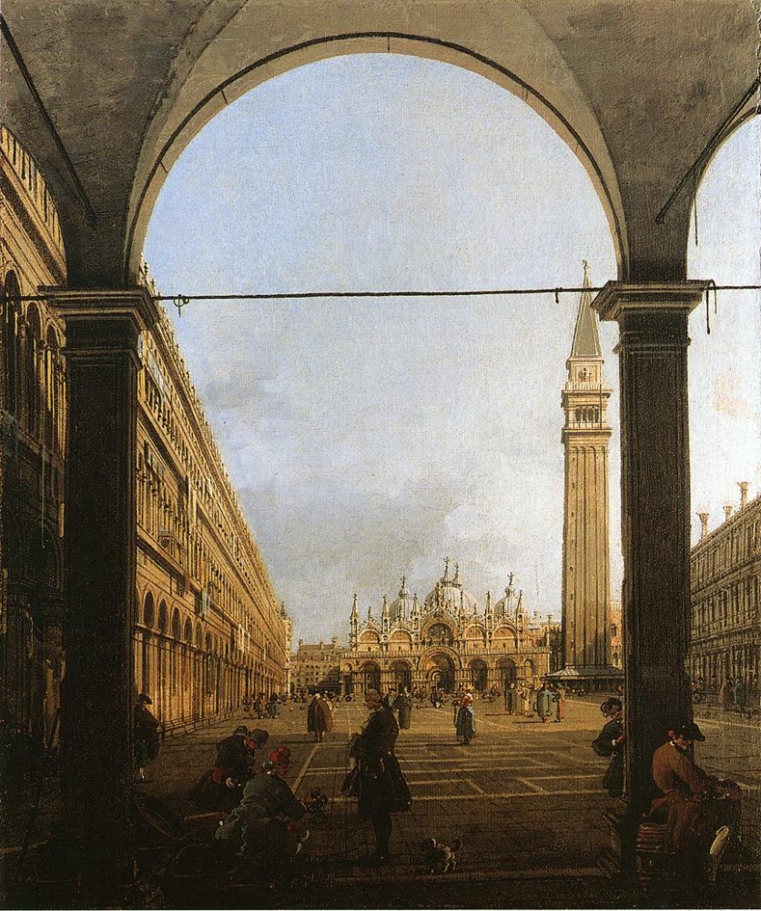 Piazza San Marco Looking East by Giovanni Antonio Canal