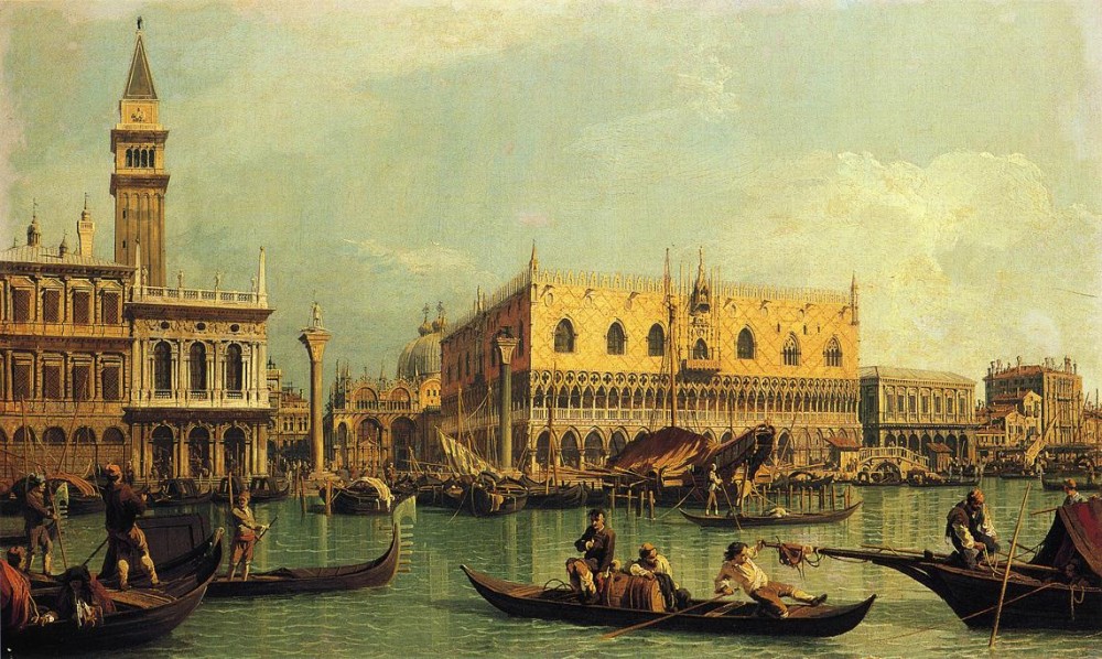 Piazzetta And The Doges Palace From The Bacino Di San Marco by Giovanni Antonio Canal