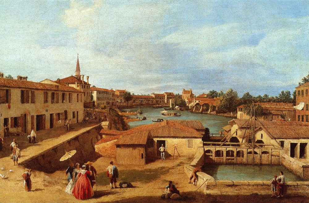 Sluice Gates At Dolo by Giovanni Antonio Canal