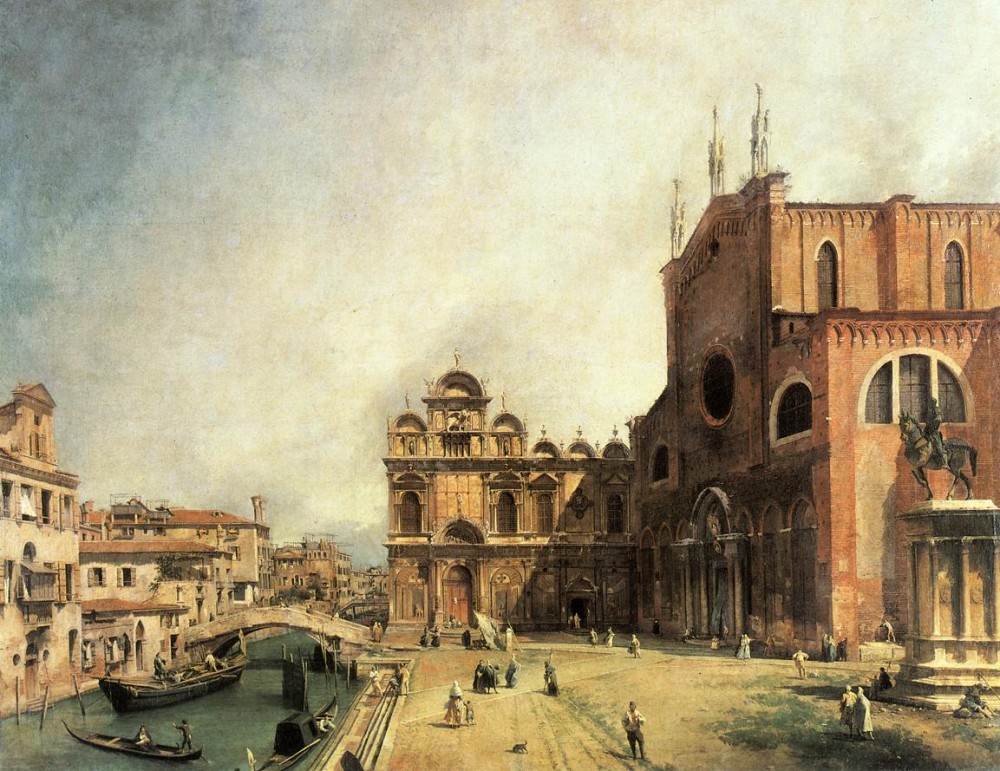 Ss Giovanni E Paulo And The Scuola De San Marco by Giovanni Antonio Canal