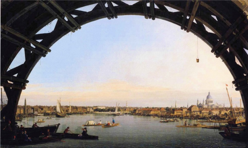 The City Seen Through An Arch Of Westminster Bridge by Giovanni Antonio Canal