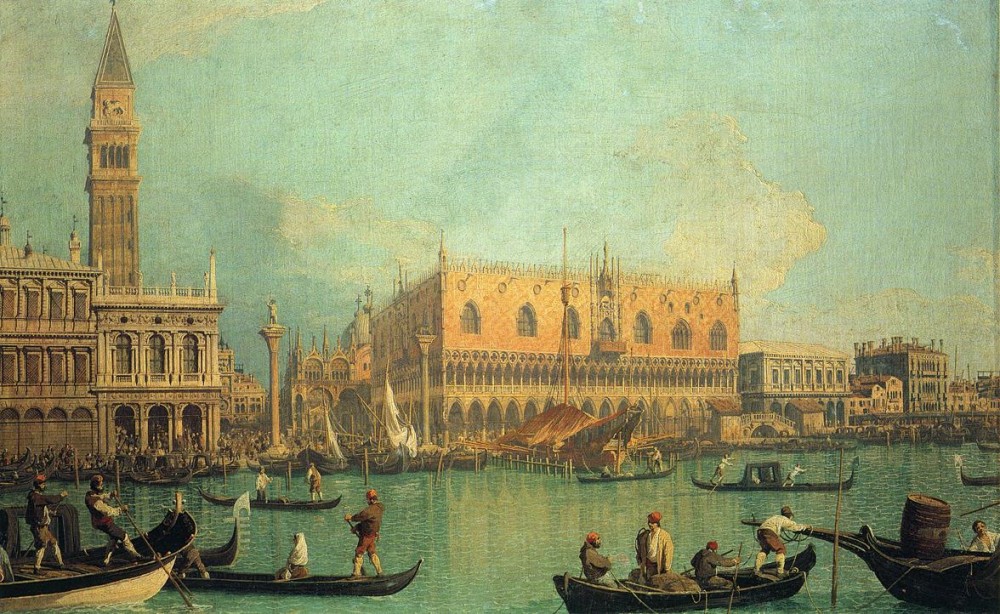 The Doges Palace With The Piazza Di San Marco by Giovanni Antonio Canal