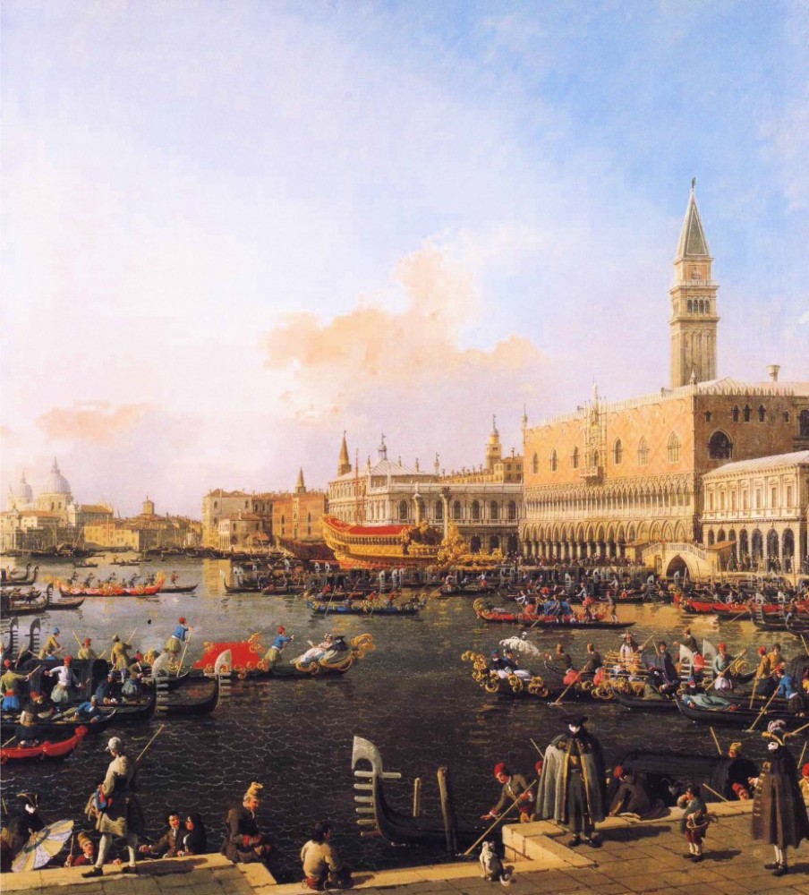Venice Bacino Di San Marco On Ascension Day by Giovanni Antonio Canal