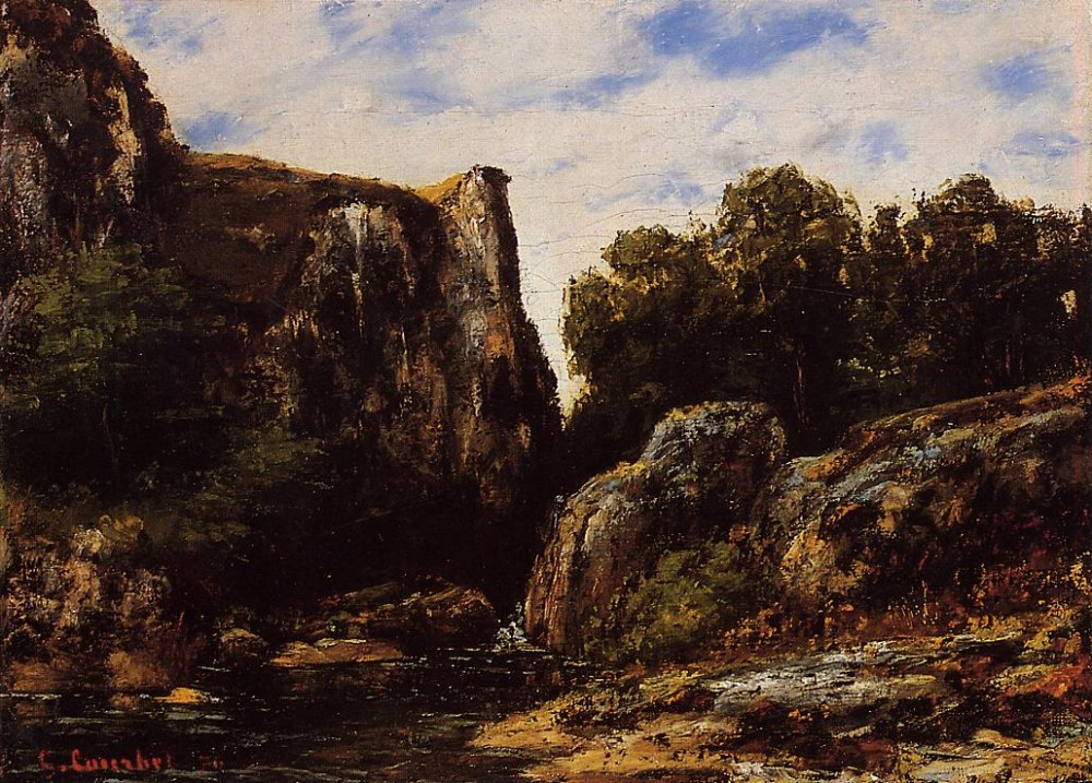 A Waterfall in the Jura by Jean Désiré Gustave Courbet