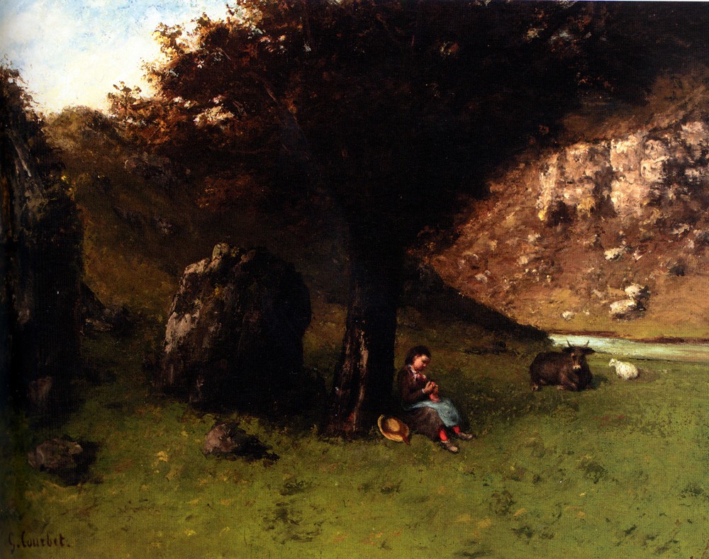 La Petite Bergere by Jean Désiré Gustave Courbet