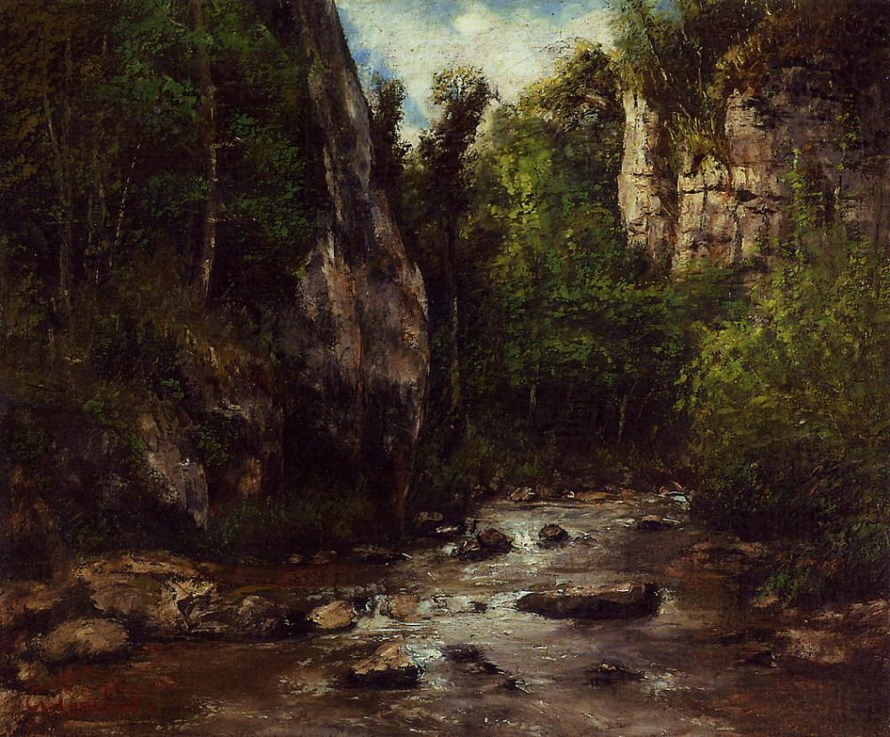 Landscape near Puit Noir near Ornans by Jean Désiré Gustave Courbet