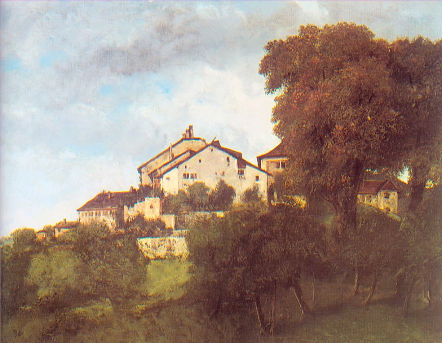 The Houses of the Chateau DOrnans by Jean Désiré Gustave Courbet