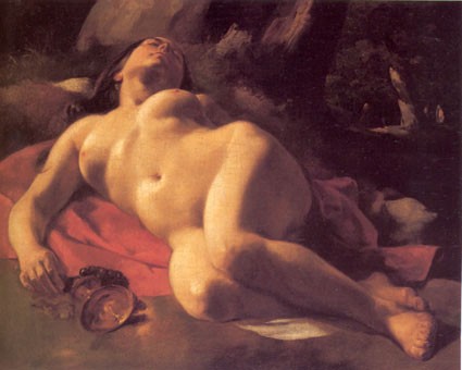 La baccante by Jean Désiré Gustave Courbet
