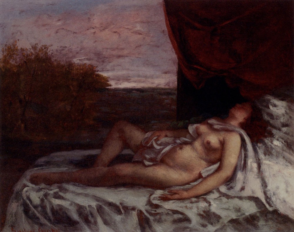 Femme Nue Endormie by Jean Désiré Gustave Courbet